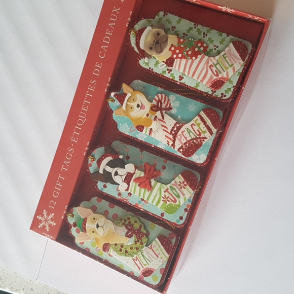 🎅🏼12 pcs 3D Holidays Dogs Gift Tags From To 1.85" x 3.75" Inch. Approx. - Picture 4 of 16
